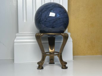 Great City Traders Glass Ball On Brass Stand