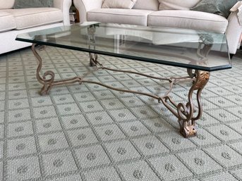 Iron And Glass Coffee Table