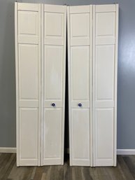 Pair Of White Bifold Closet Doors
