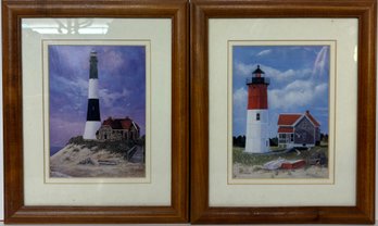 2 Framed Lighthouse Pictures