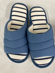 2 Pairs Of Slippers With Stripes New