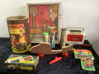 Vintage Toy Lot With Basketball Game