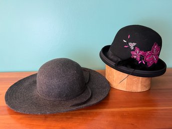 Pair Of Women's Felted Hats