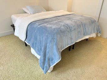 Full Size Bed With 2-piece Metal Frame 1 Of 2