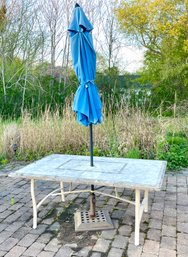 An Outdoor Tile Top Table By Hampton Bay