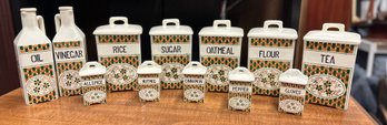 Awesome Antique Czechoslovakia 12 Piece Canister Set
