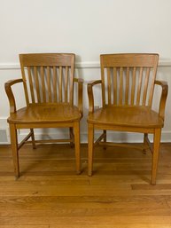 Pair Of Wooden Side Chairs