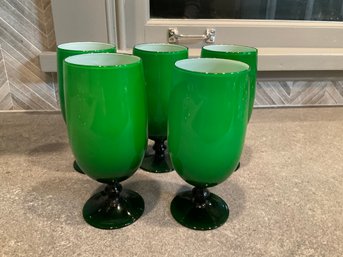 Carlo Moretti Green Goblets