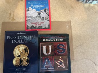 Nice Lot Of 3 Books Of Presidential One Dollars