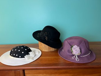 Trio Of Women's Hats