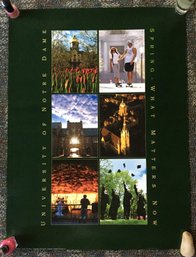 Vintage Poster Notre Dame University During The Spring Season- Like New - Never Hung