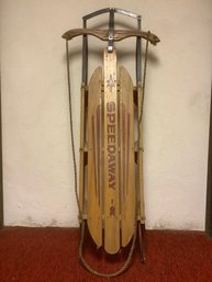 Vintage Speedway Wooden Sleigh