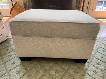 Fabric Ottoman With Removable Top & Storage