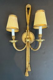 Beautiful Tall Wall Sconce With Hanging Rope Design