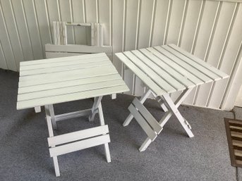 3 FOLDABLE PATIO TABLES