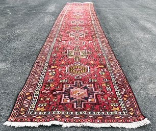 A Magnificent Early 20th Century Hamadan (Persian) Wool Runner - 16' Long!