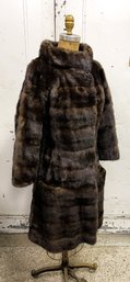 Vintage L. Steinbach NY Horizontal Mid-Length Mink Coat