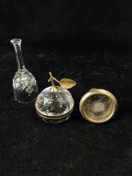 Crystal Brass Decor Lot