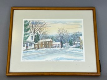 Riverton In Winter Limited Edition Signed Art M. Davis