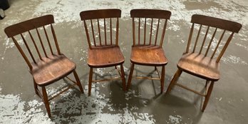 Set Of 4 Antique Farmhouse Chairs