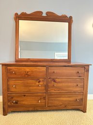 Ethan Allen Country Craftsman  6-drawer Double Dresser With Mirror