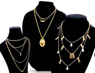 Grouping Of 6 Goldtone Necklaces