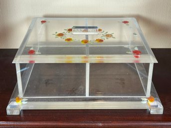 A Vintage Lucite Jewelry Box