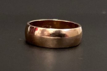 Vintage 10K Gold Wedding Band Ring - 1/4 Inch Wide - Size 6 1/2 - June Wedding