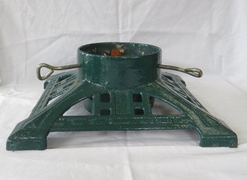 A Green Cast Iron Christmas Tree Stand