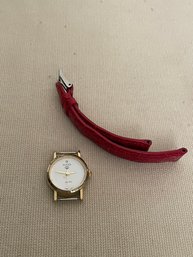 Vintage Women's Gucci Watch W/ Red Leather Generic Band