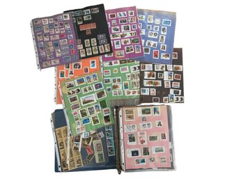 Collection Of Posted Stamps In Binder
