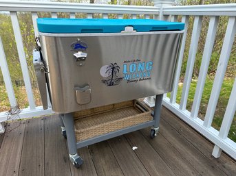 Tommy Bahama Stainless Steel Rolling Cooler