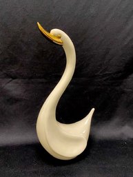 Vintage Ceramic Goose W/ Gold Detail