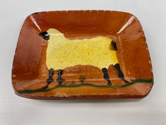 Turtle Creek Potters, Redware Sheep Dish, 2013, Signed