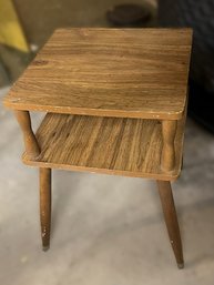 Mid Century Two Tiered Laminate Top End Table