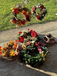 Fall And Christmas Wreaths