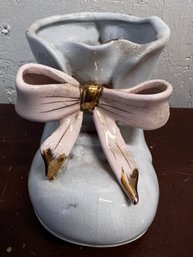 Vintage Early 50's Porcelain Baby Shoe Vase