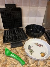 Enhance Your Kitchen! Cuisinart Waffle Iron, Nordic Ware Bundt Pan, Quiche Pan, Lime Press, Cutting Board