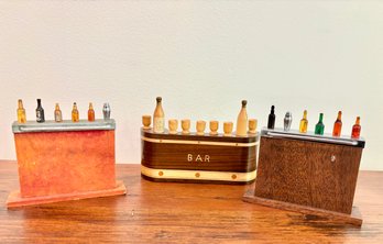 Trio Of Novelty Wood Bar Cocktail Picks