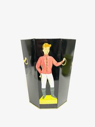 Vintage Jockey Wastepaper Basket By Baret Ware