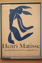 Oringinal Vintage Matisse Poster Commemorating His Grand Palais Exhibition In 1970