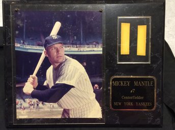 Mickey Mantle 15x12 Plaque (Local Pickup Only For This Lot) - M