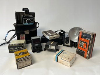 Vintage Argus & Kodak Cameras And Polaroid SX-70 & Land Camera