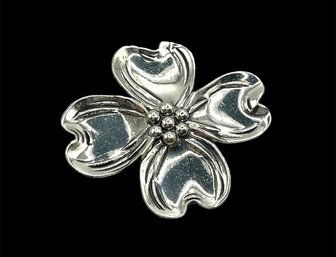 Vintage Beau Sterling Silver Dogwood Tree Flower Brooch/pin