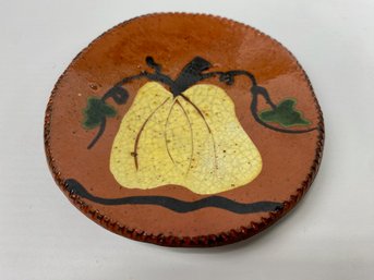 Turtle Creek Potters, Redware Gourd, 2013, Signed