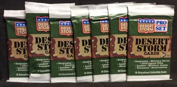 (7) 1991 Pro Set Desert Storm Sealed Packs - M