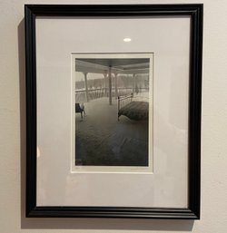 Framed David Jessee Signed And Numbered Photo Print Of An Outdoor Sleeping Porch In The Snow