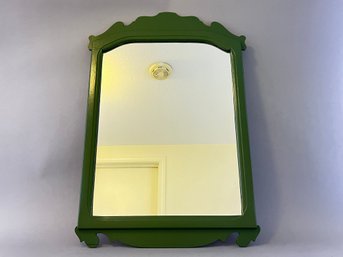 Vintage Green Painted Mirror