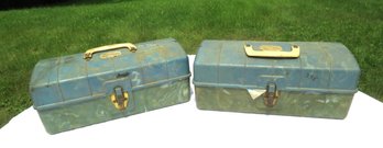 2 Playboy Plastic Fishing Tackle Boxes With Supplies Model #9414