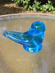 Ron Ray 'sunny Day Bluebird' Blue Crystal Art Glass Bird